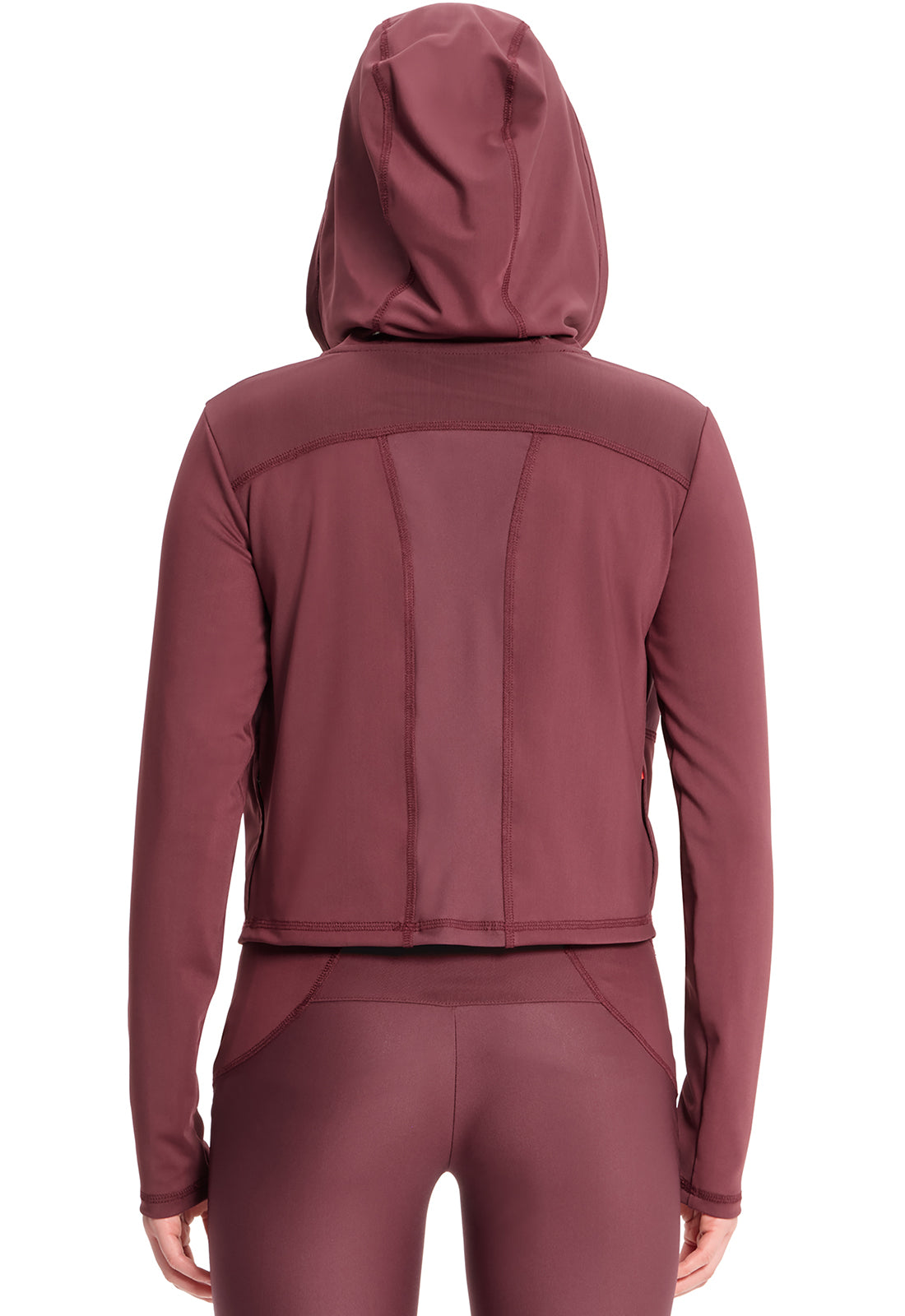 Women's Mesh Zip Front Crop Jacket - Plum Velvet