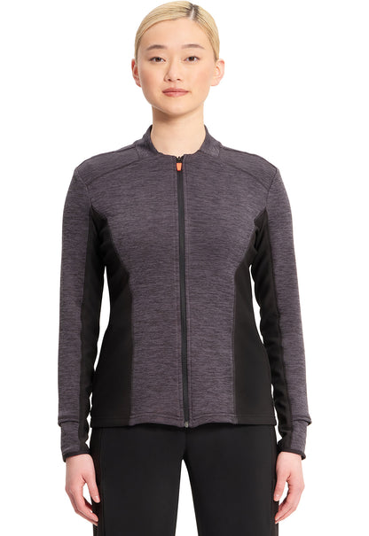Women's Athletic Zip Front Jacket - Black
