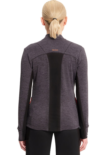 Women's Athletic Zip Front Jacket - Black