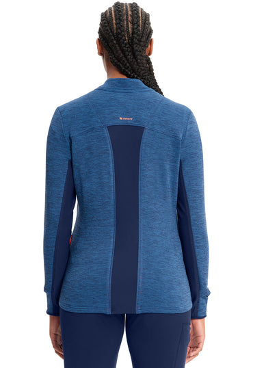 Women's Athletic Zip Front Jacket - Navy