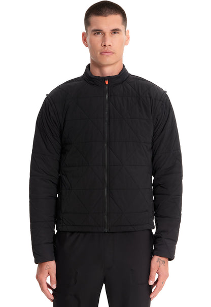 Men's Men's Zip Convertible Puffer Jacket - Black