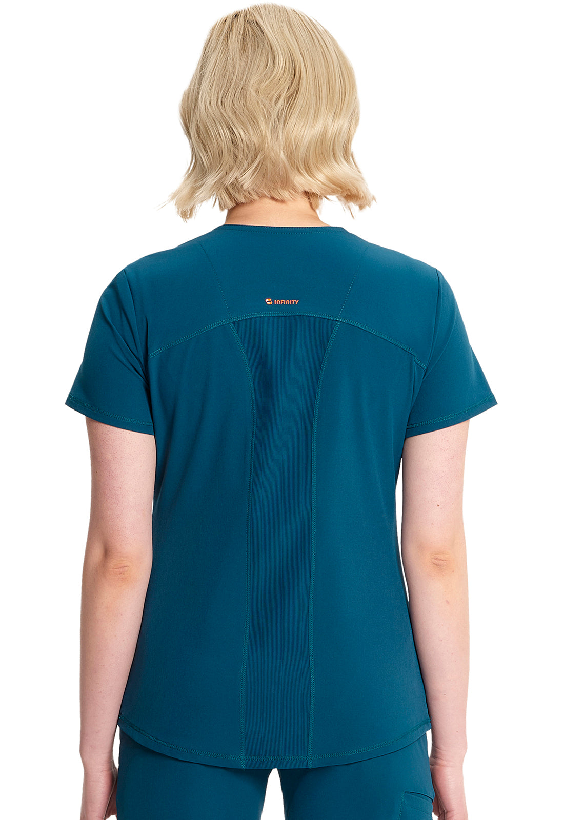 Women's V-Neck Top - Caribbean Blue