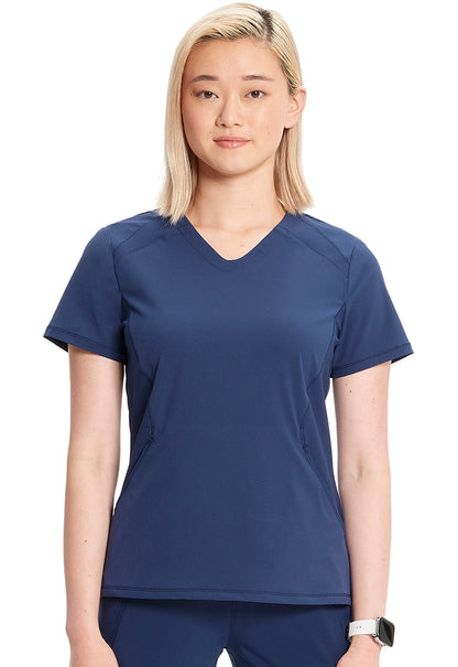 Women's V-Neck Top - Navy