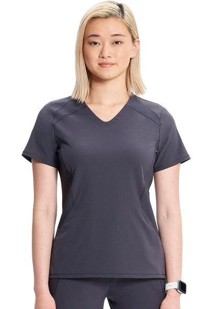 Women's V-Neck Top - Pewter