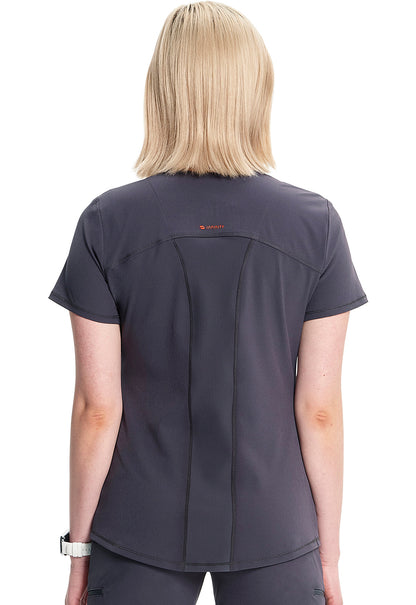 Women's V-Neck Top - Pewter