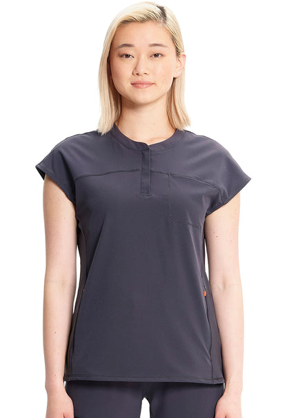 Women's Henley Top - Pewter