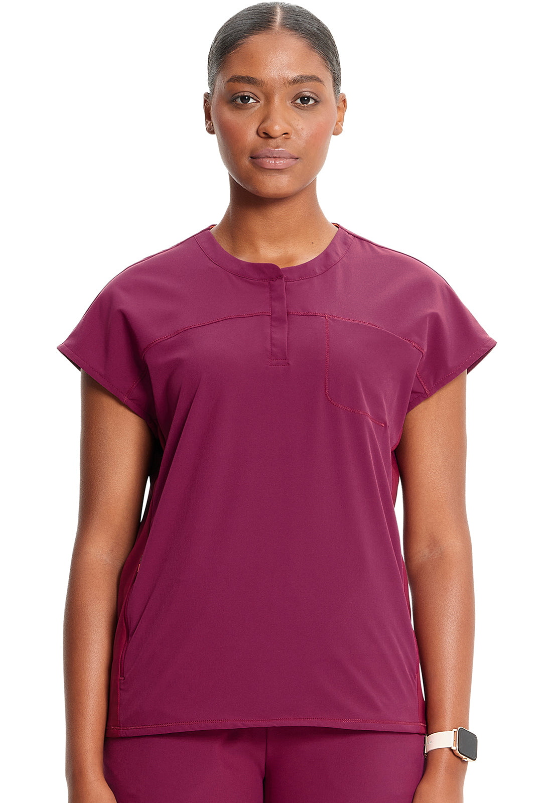 Women's Henley Top - Wine
