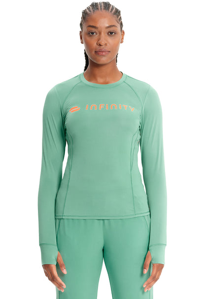 Women's Long Sleeve Logo Performance Underscrub - Matcha Latte