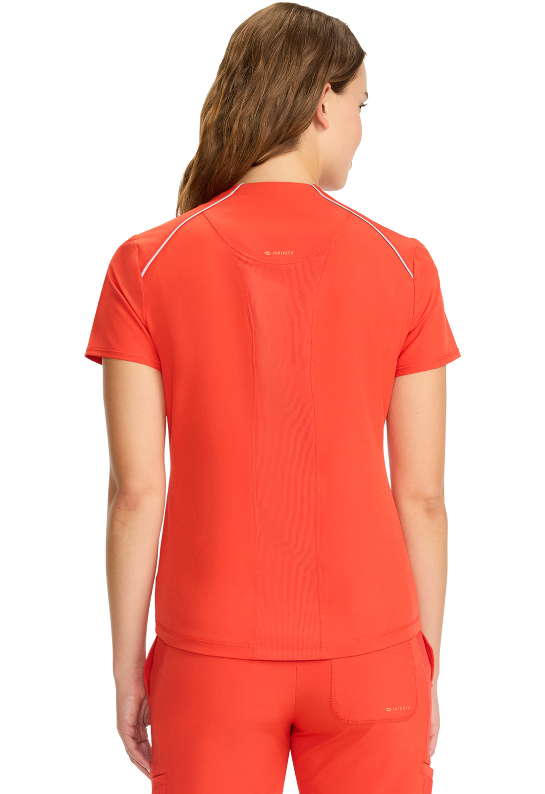 Women's Women's Tuck-in Mock Neck Henley Top - Fire Bird