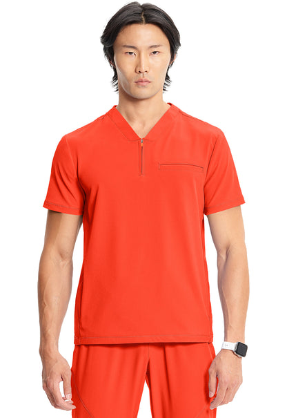 Men's Men's Partial Zip V-Neck Top - Fire Bird