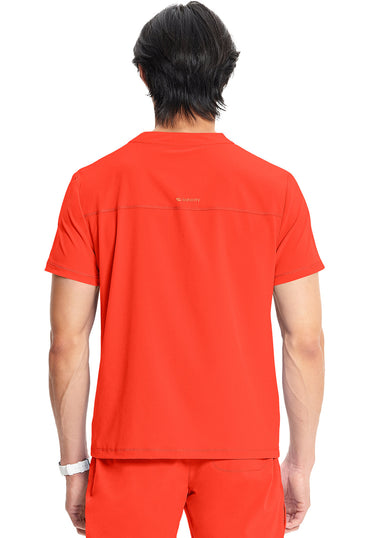 Men's Men's Partial Zip V-Neck Top - Fire Bird
