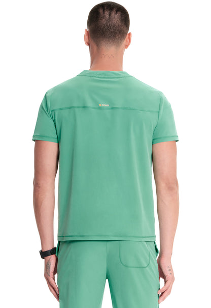 Men's Men's Partial Zip V-Neck Top - Matcha Latte