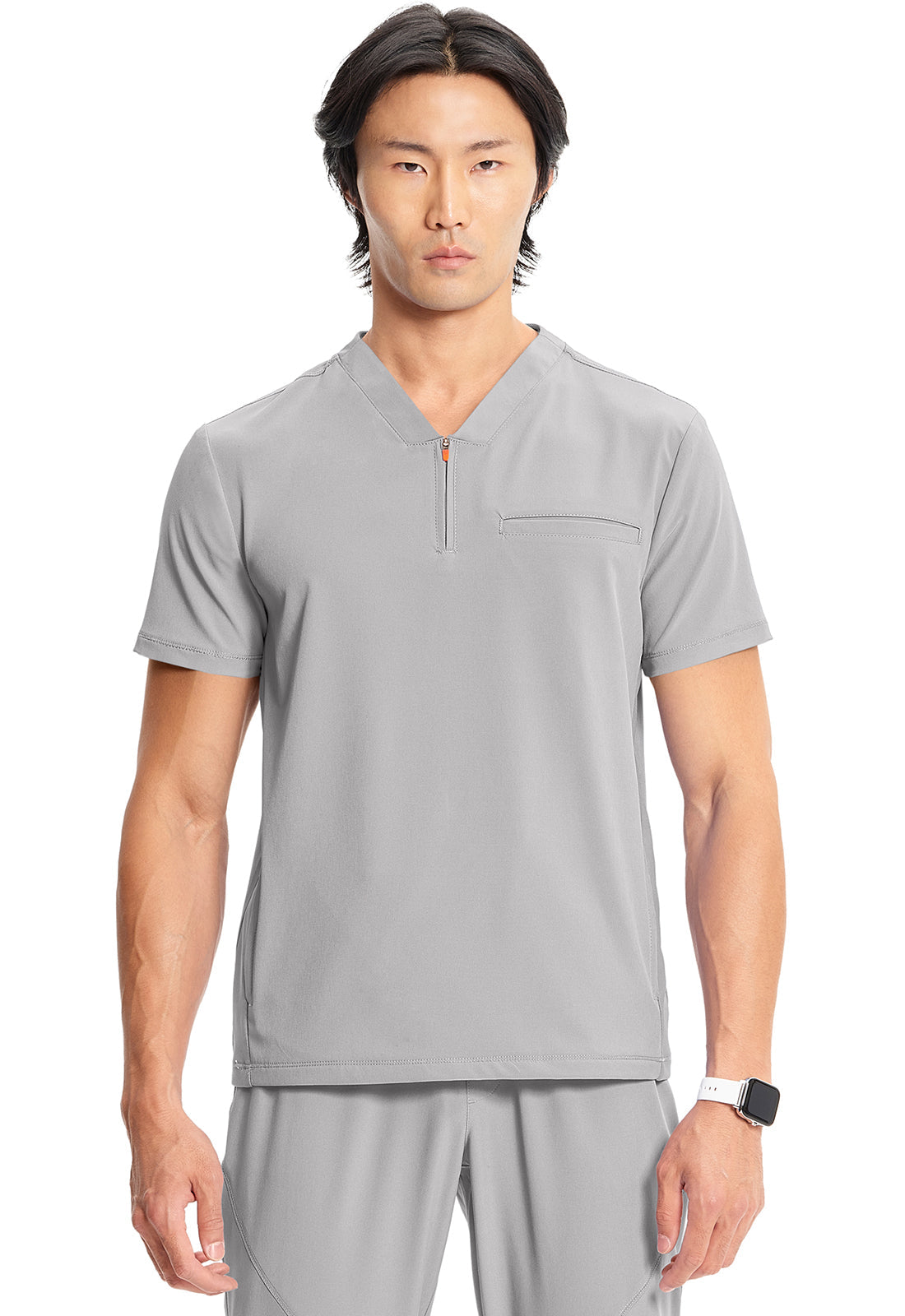 Men's Men's Partial Zip V-Neck Top - Vapor