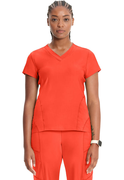 Women's Knit V-Neck Top - Fire Bird