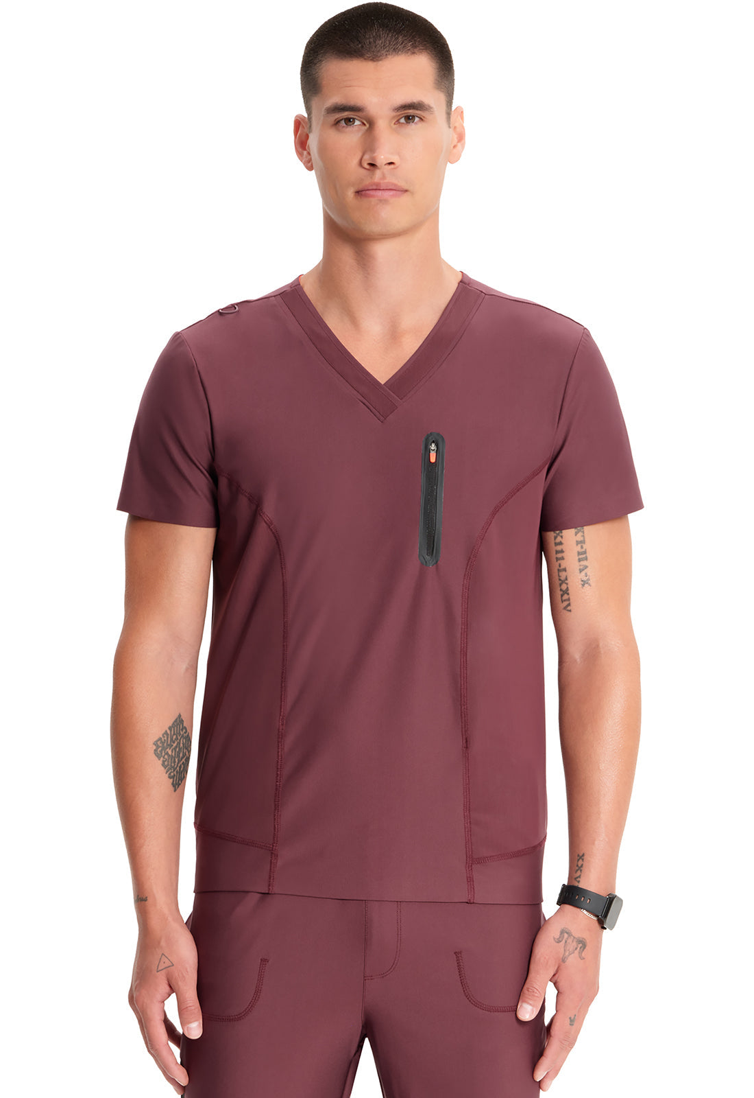 Men's Men's Knit V-Neck Top - Plum Velvet