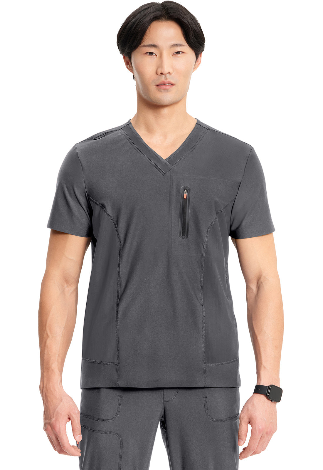 Men's Men's Knit V-Neck Top - Pewter