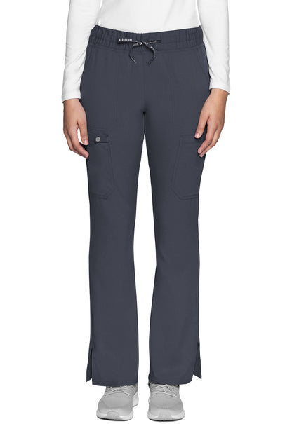 Women's Natural Rise Drawstring Flare Leg Pant - Pewter