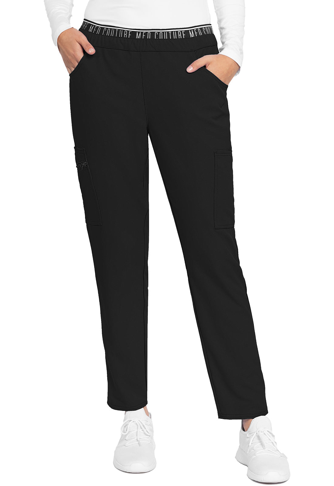 Women's Mid Rise Pull-on Tapered Leg Ankle Pant - Black