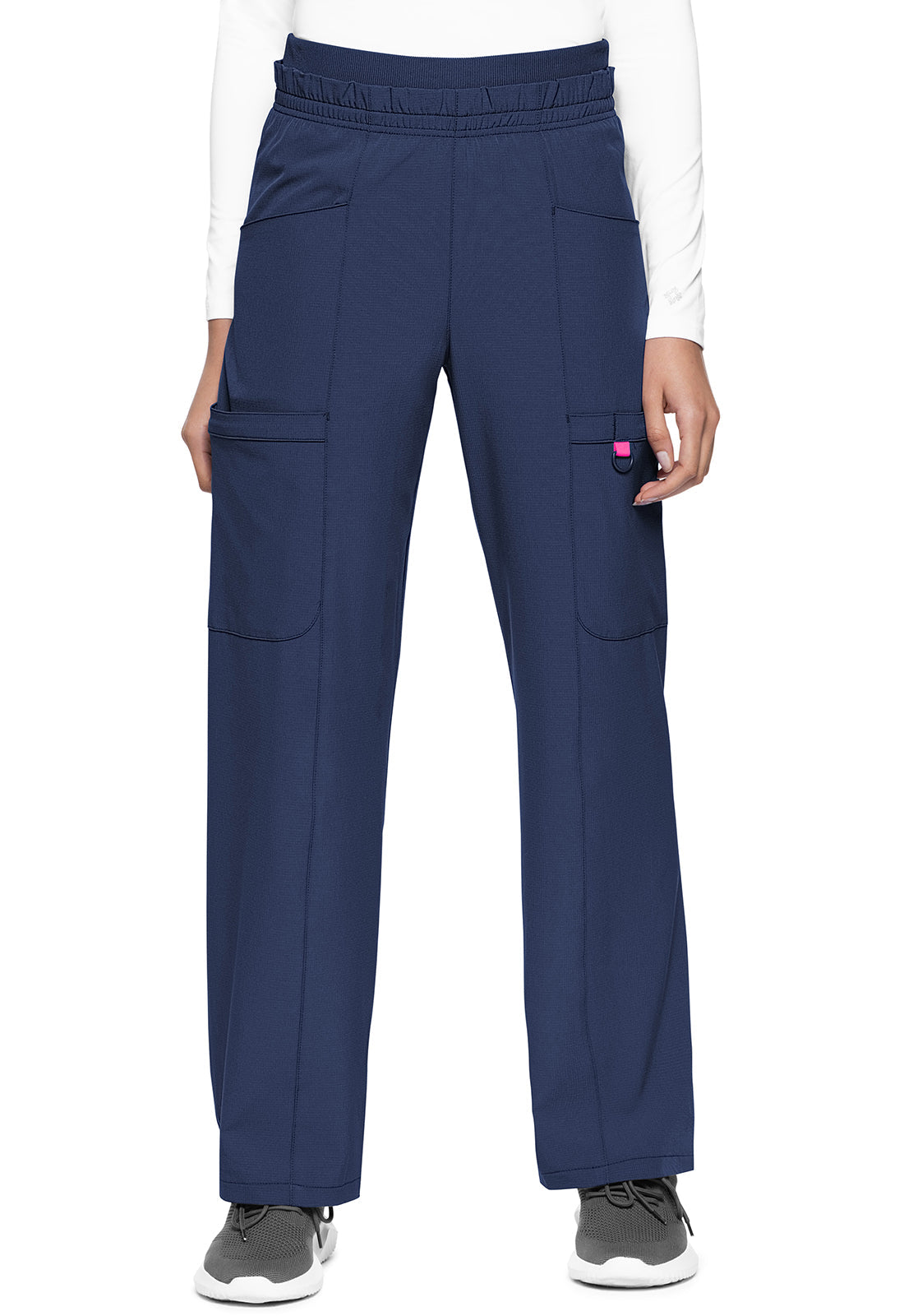 Women's High Rise Pull-on Wide Leg Cargo Pant - Navy