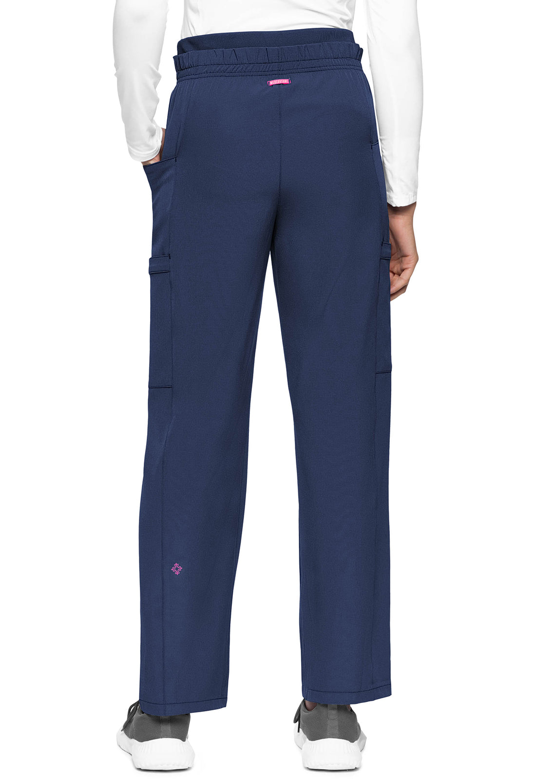 Women's High Rise Pull-on Wide Leg Cargo Pant - Navy