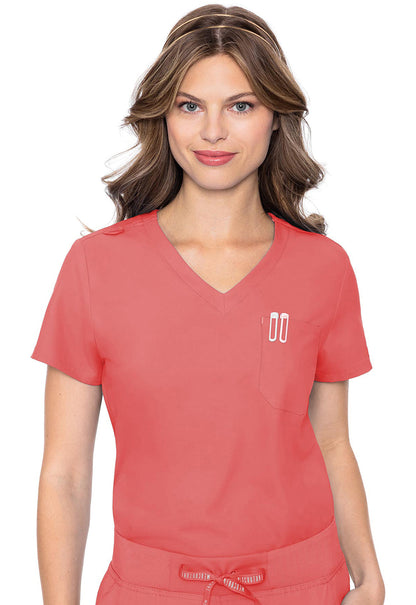 Women's One Pocket Tuck-In Top - Coral