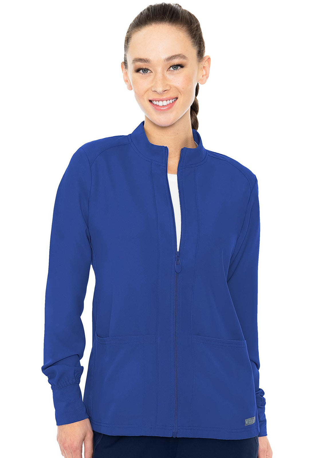 Women's Zip Front Warm-Up With Shoulder Yokes - Royal