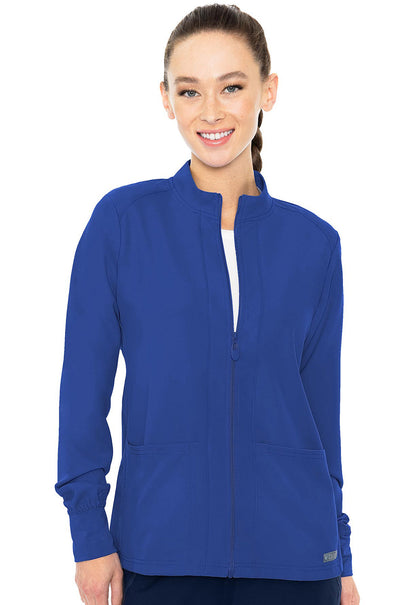 Women's Zip Front Warm-Up With Shoulder Yokes - Royal