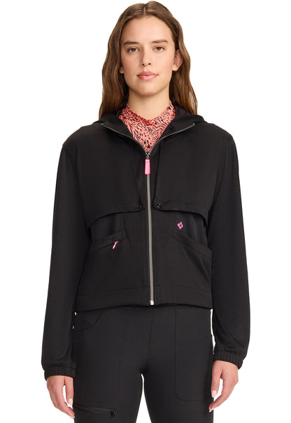 Women's Convertible Windbreaker Jacket - Black