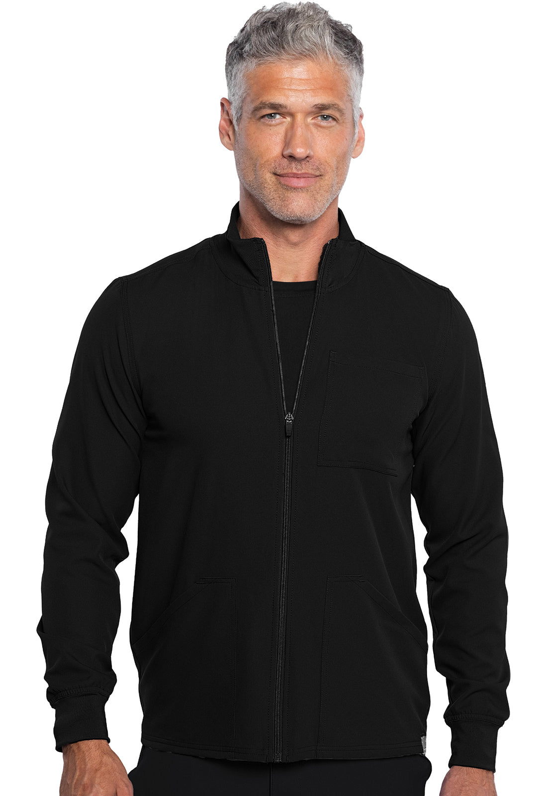 Men's Men's Zip Front Jacket - Black