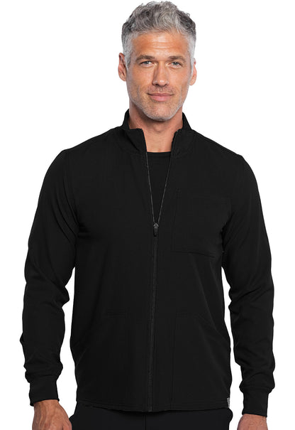 Men's Men's Zip Front Jacket - Black