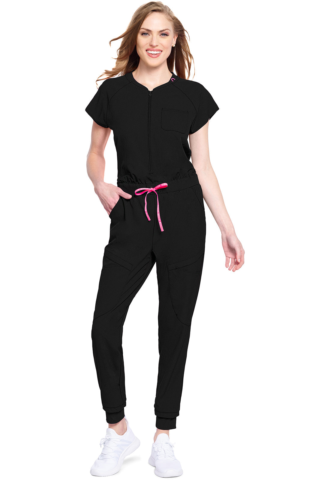 Women's Zip Front Jumpsuit - Black
