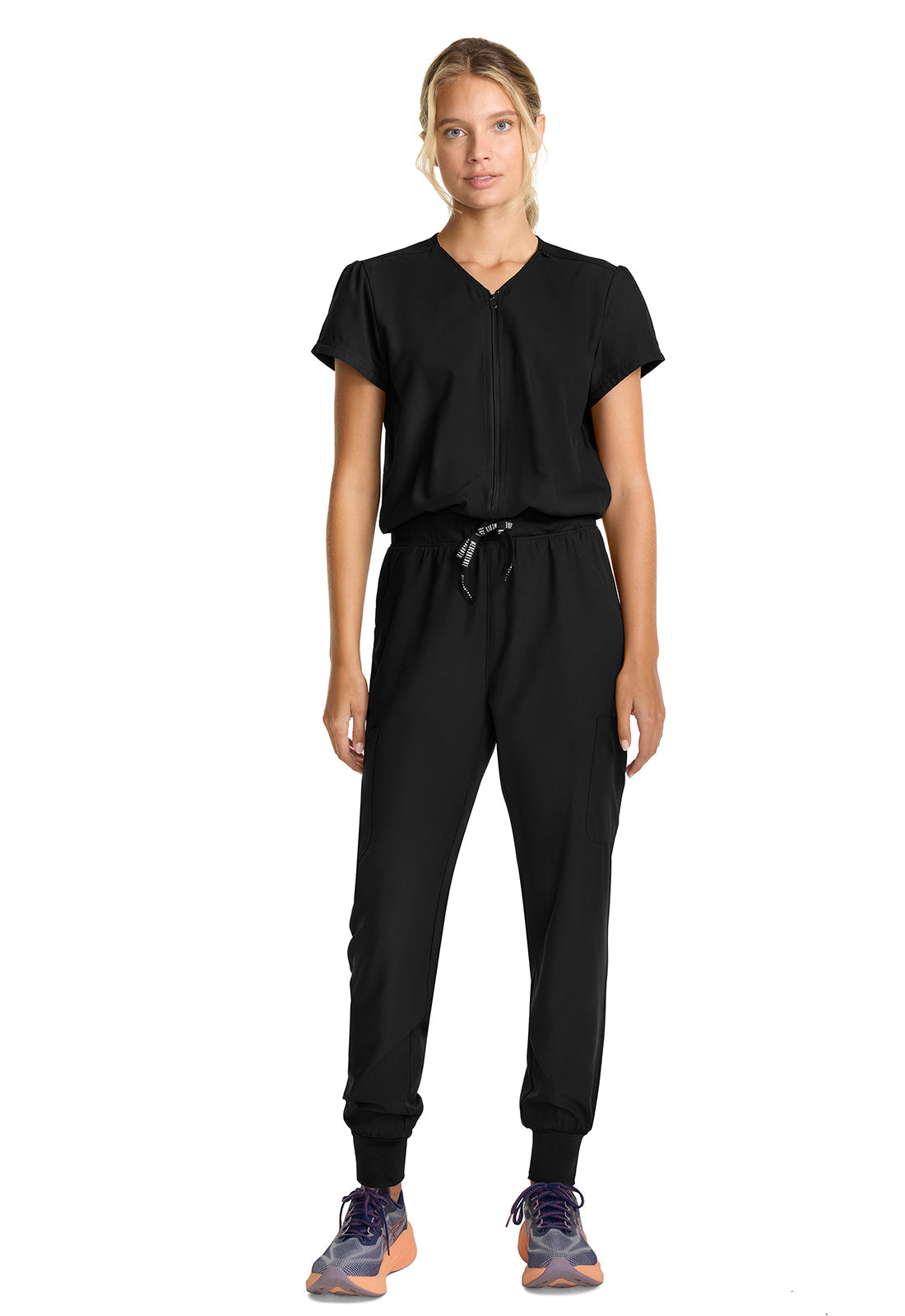 Women's Women's Zip Front Jumpsuit - Black