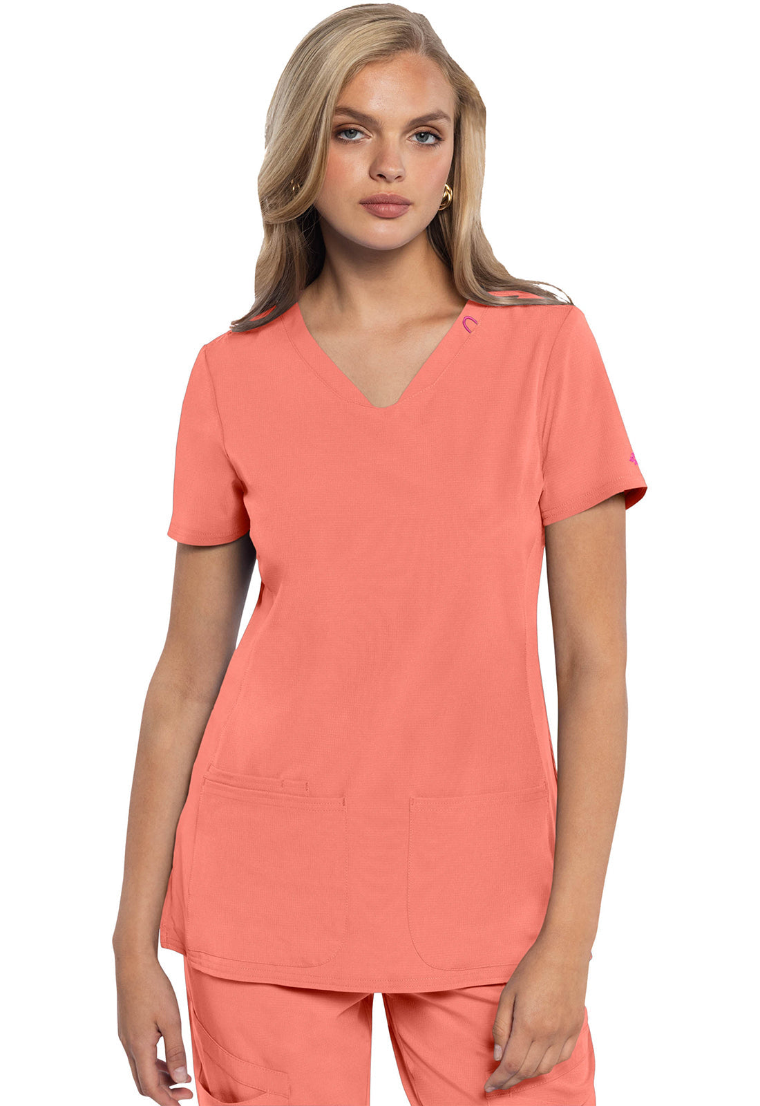 Women's V-Neck Top - Coral Fusion