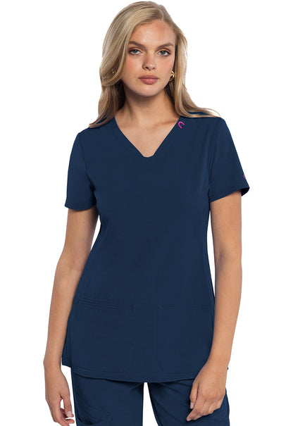 Women's V-Neck Top - Navy