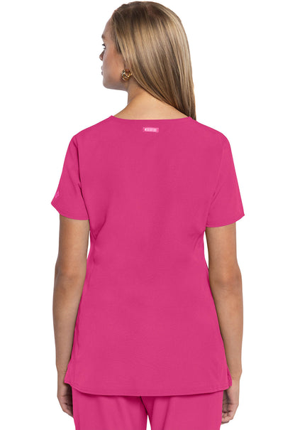 Women's V-Neck Top - Pink Power