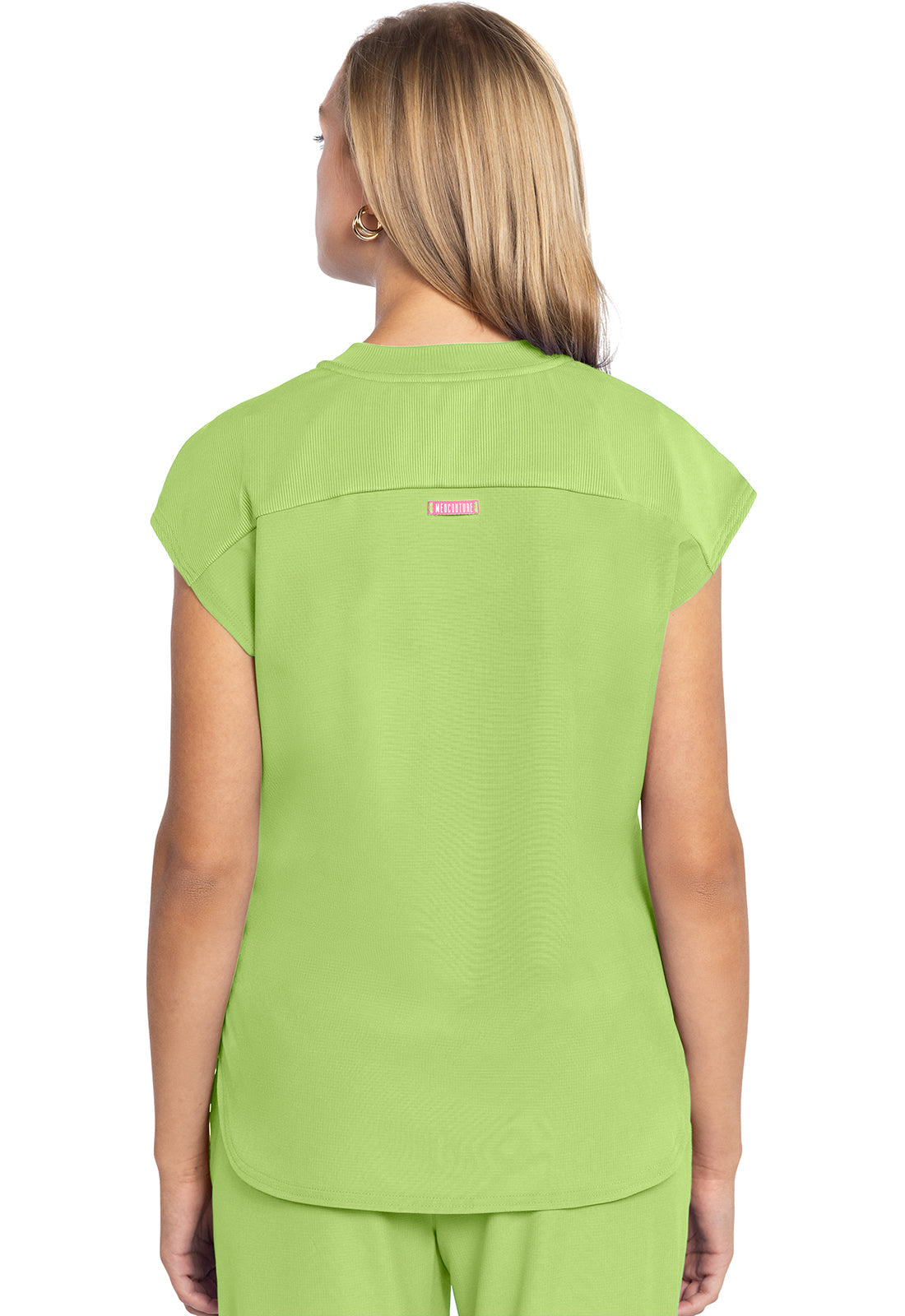 Women's  Round Neck Tuckable Top - Cyber Lime