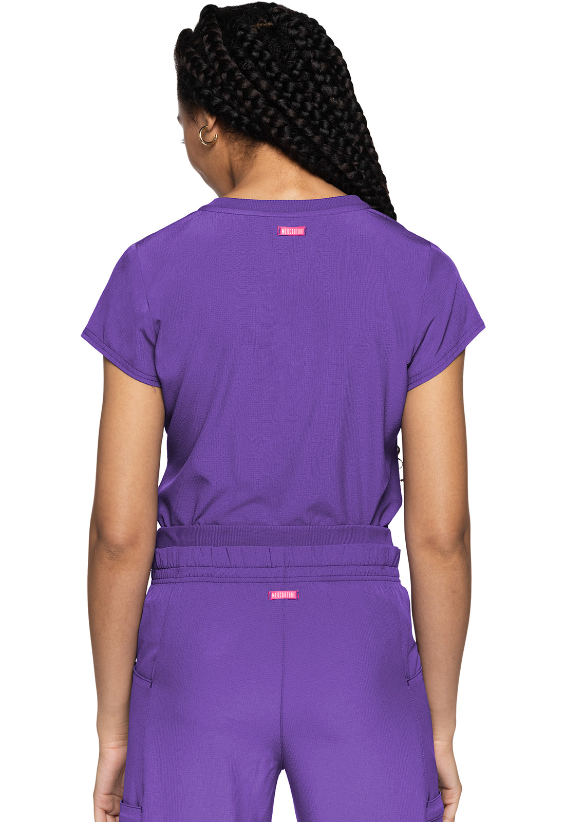 Women's Quarter Zip V-Neck Tuckable Top - Purple Surge