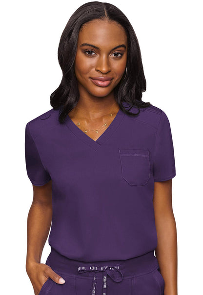 Women's V-Neck Tuck In - Eggplant