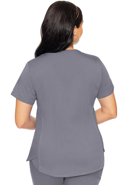 Women's V-Neck Shirttail Top - Cloud