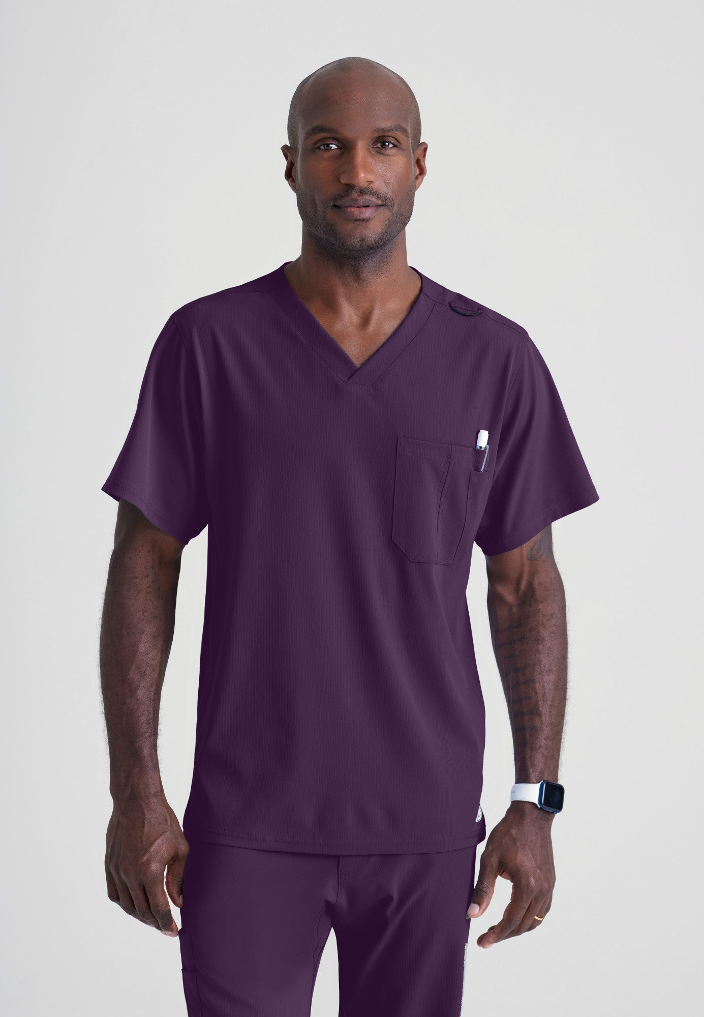 Structure Top - Eggplant - Jen's Scrubs