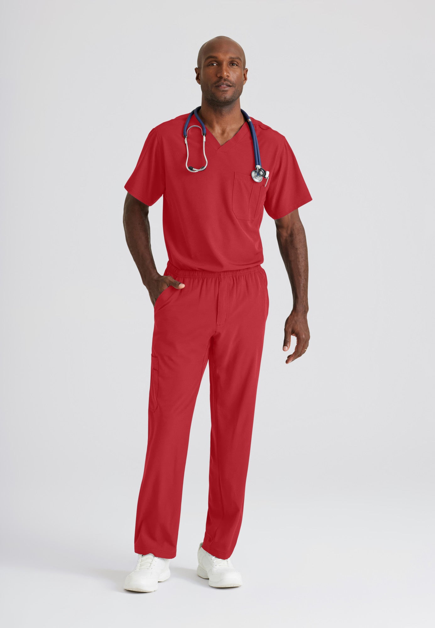 Structure Top - True Red - Jen's Scrubs