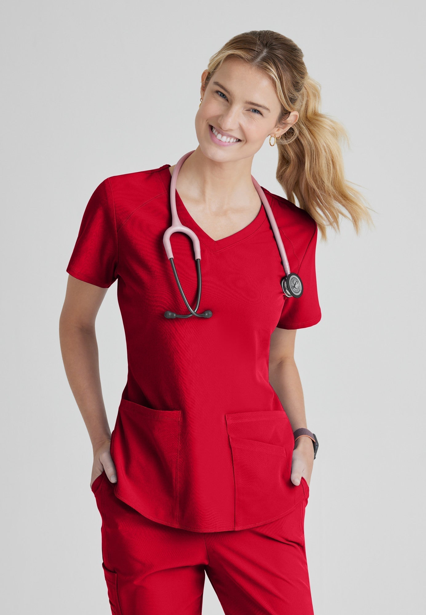 Breeze Top - True Red - Jen's Scrubs