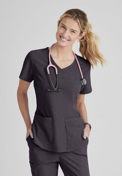 Breeze Top - Pewter - Jen's Scrubs
