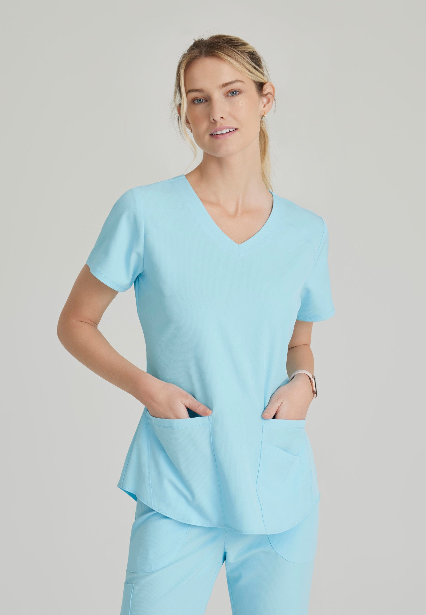 Breeze Top - Poolside Blue - Jen's Scrubs