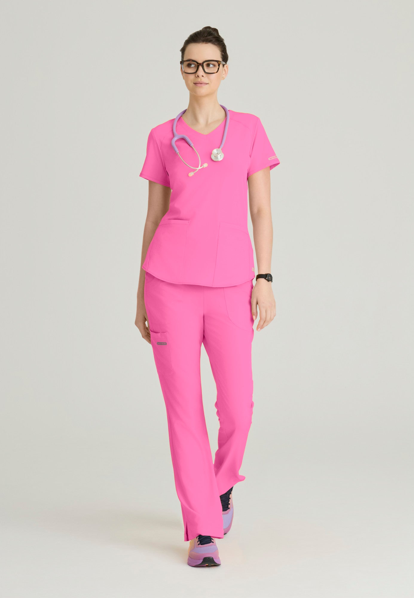 Skechers™ by Barco Women's 3 Pocket Modern Fit V-Neck Scrub Top