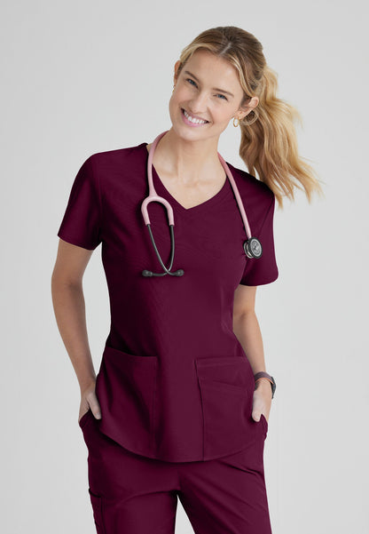 Breeze Top - Wine - Jen's Scrubs