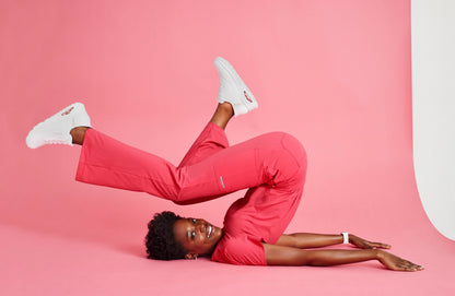 Glide Knit Flare Pant - Punch Pink - Jen's Scrubs
