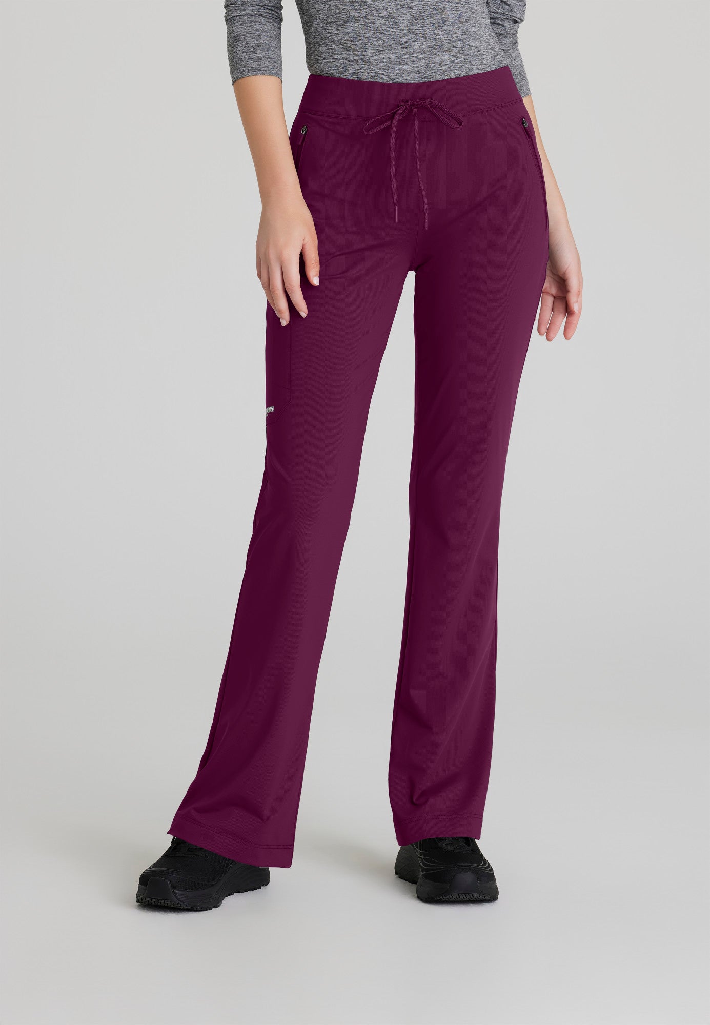 Glide Knit Flare Pant - Wine - Jen's Scrubs
