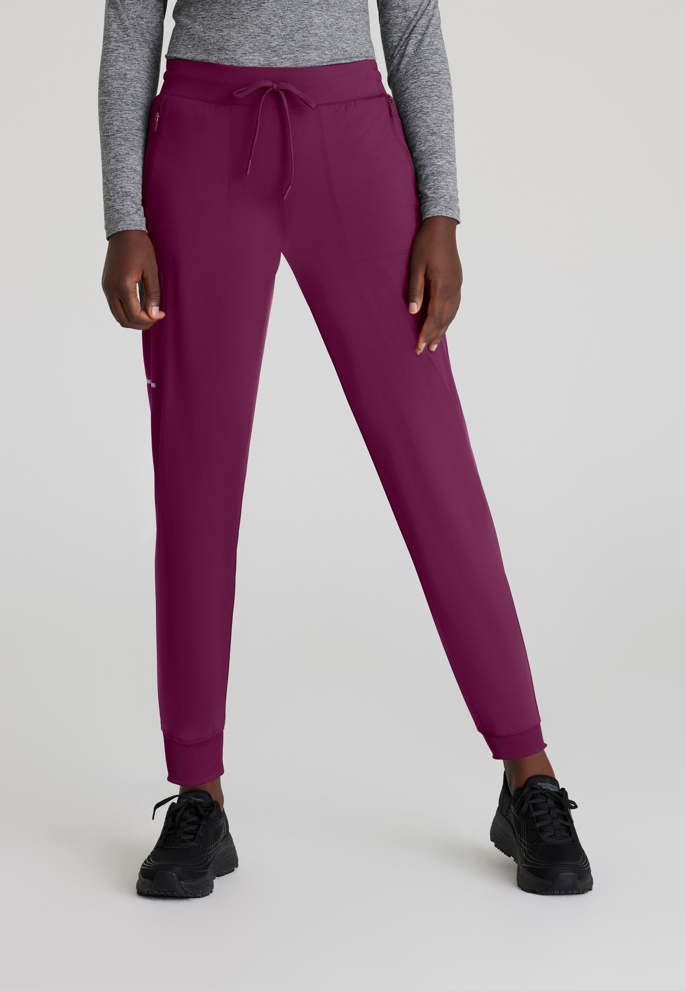 Pace Knit Jogger - Wine - Jen's Scrubs