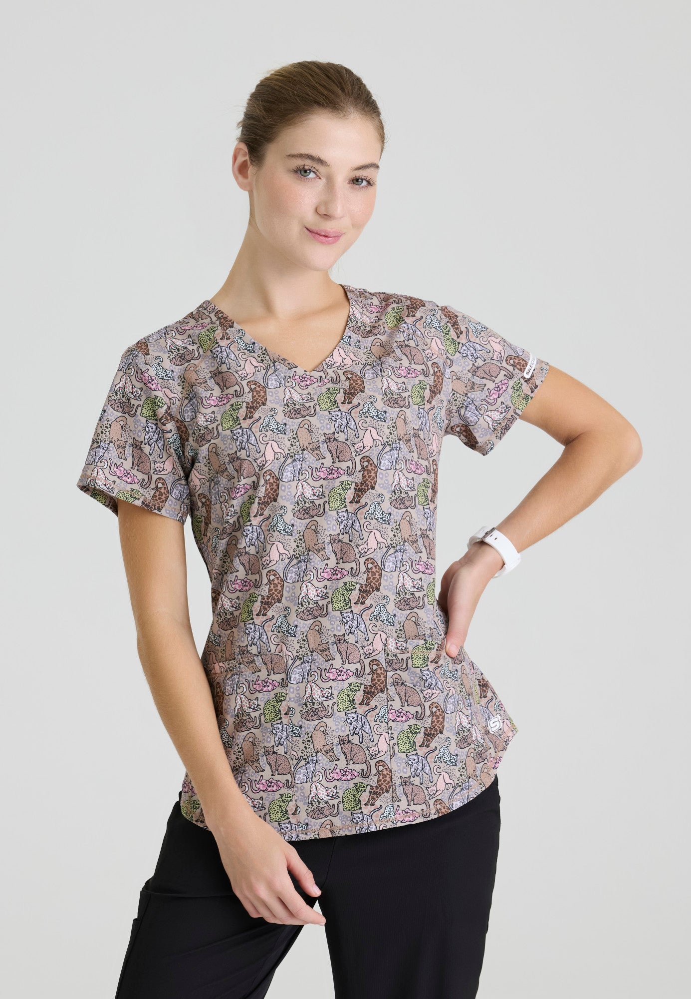 Essence Top - All Kinds Of Leopard - Grey's Anatomy Scrubs